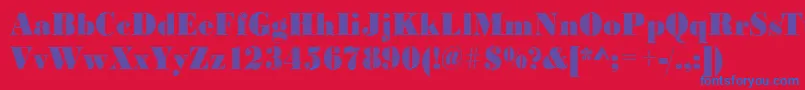 BodonirisingRegular Font – Blue Fonts on Red Background