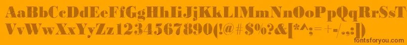BodonirisingRegular Font – Brown Fonts on Orange Background
