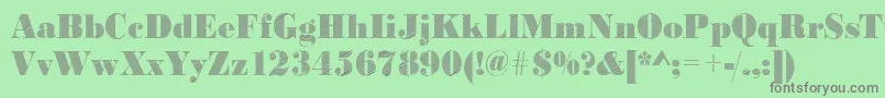 BodonirisingRegular Font – Gray Fonts on Green Background