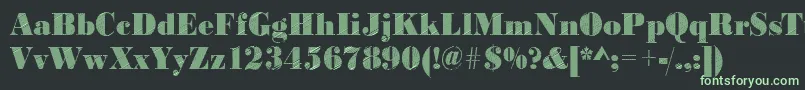 BodonirisingRegular Font – Green Fonts on Black Background