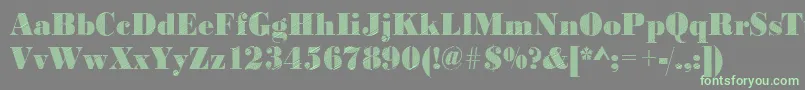 BodonirisingRegular Font – Green Fonts on Gray Background