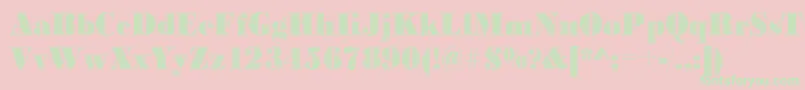 BodonirisingRegular Font – Green Fonts on Pink Background