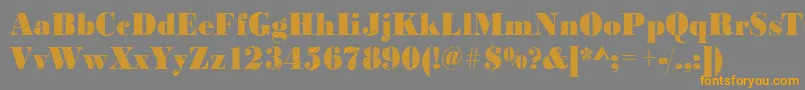 BodonirisingRegular Font – Orange Fonts on Gray Background