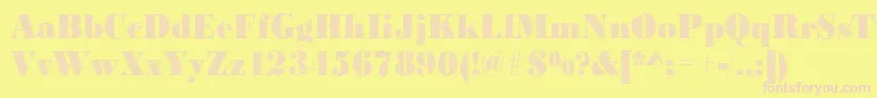 BodonirisingRegular Font – Pink Fonts on Yellow Background
