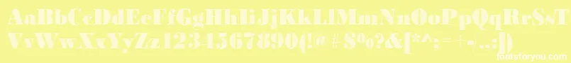 BodonirisingRegular Font – White Fonts on Yellow Background