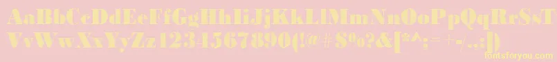 BodonirisingRegular Font – Yellow Fonts on Pink Background