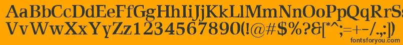 RustikaBold Font – Black Fonts on Orange Background