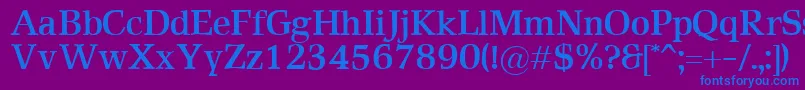 RustikaBold Font – Blue Fonts on Purple Background