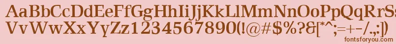 RustikaBold Font – Brown Fonts on Pink Background