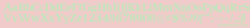 RustikaBold Font – Green Fonts on Pink Background