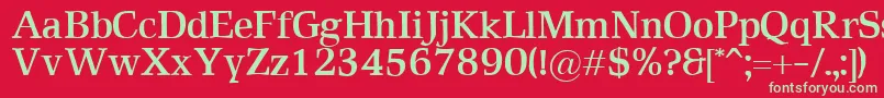 RustikaBold Font – Green Fonts on Red Background
