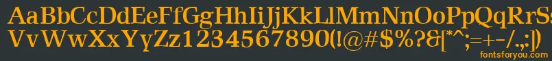RustikaBold Font – Orange Fonts on Black Background
