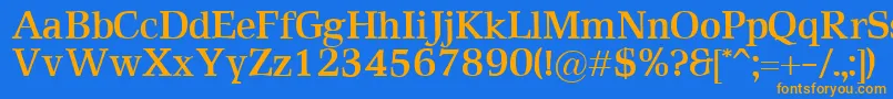 Шрифт RustikaBold – оранжевые шрифты на синем фоне