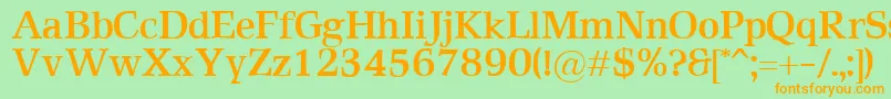 RustikaBold Font – Orange Fonts on Green Background