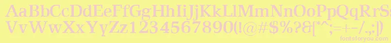 RustikaBold Font – Pink Fonts on Yellow Background