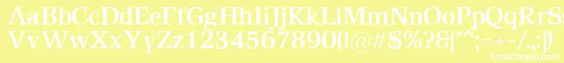 RustikaBold Font – White Fonts on Yellow Background