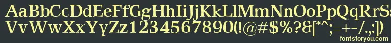 フォントRustikaBold – 黒い背景に黄色の文字