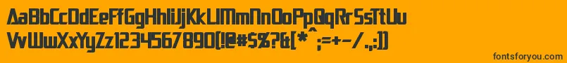 Fonte DaiAtlasBold – fontes pretas em um fundo laranja