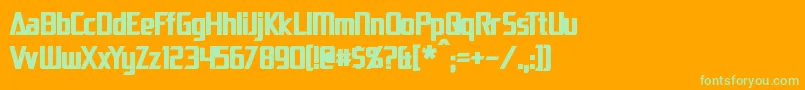 DaiAtlasBold Font – Green Fonts on Orange Background