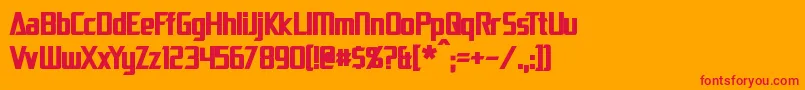 DaiAtlasBold Font – Red Fonts on Orange Background