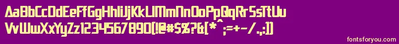 Шрифт DaiAtlasBold – жёлтые шрифты на фиолетовом фоне