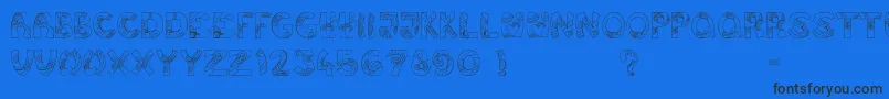 Jump Font – Black Fonts on Blue Background