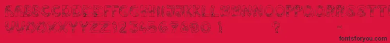 Jump Font – Black Fonts on Red Background