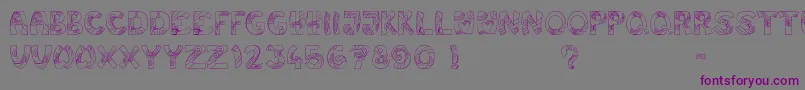 Jump Font – Purple Fonts on Gray Background