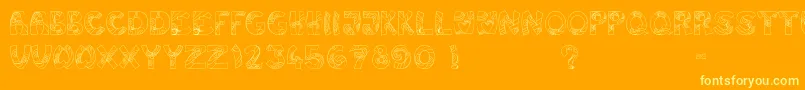 Jump Font – Yellow Fonts on Orange Background