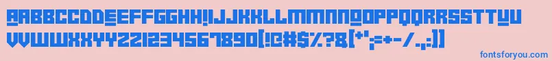 RobotCrush Font – Blue Fonts on Pink Background