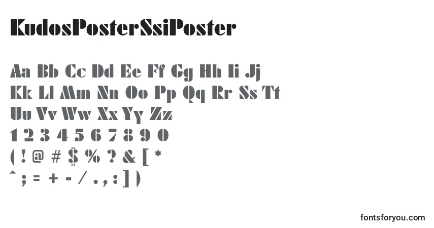 Czcionka KudosPosterSsiPoster – alfabet, cyfry, specjalne znaki
