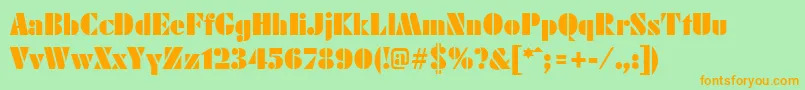 KudosPosterSsiPoster Font – Orange Fonts on Green Background