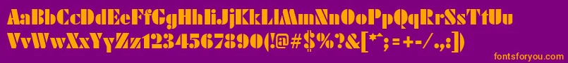 KudosPosterSsiPoster Font – Orange Fonts on Purple Background