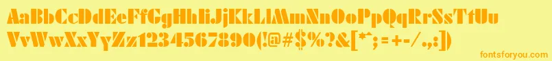 KudosPosterSsiPoster Font – Orange Fonts on Yellow Background