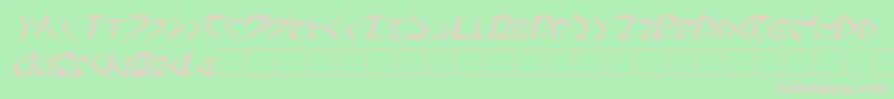 DwemerItliac Font – Pink Fonts on Green Background