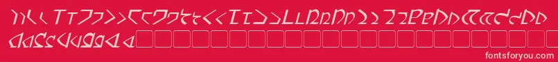 DwemerItliac Font – Pink Fonts on Red Background