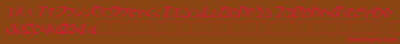 DwemerItliac Font – Red Fonts on Brown Background