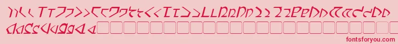 DwemerItliac Font – Red Fonts on Pink Background