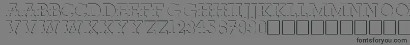 RobertoRegular-fontti – mustat fontit harmaalla taustalla