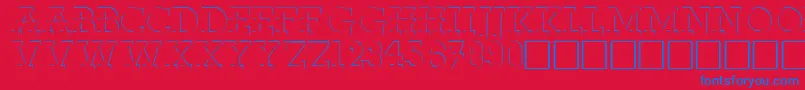 RobertoRegular-fontti – siniset fontit punaisella taustalla