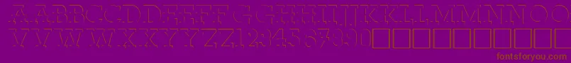RobertoRegular-fontti – ruskeat fontit violetilla taustalla