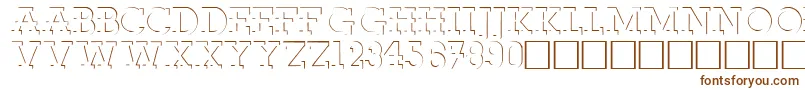RobertoRegular-fontti – ruskeat fontit valkoisella taustalla