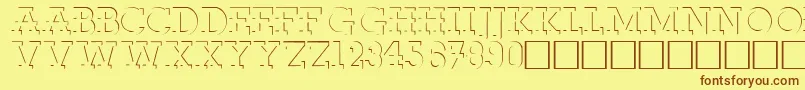 RobertoRegular Font – Brown Fonts on Yellow Background