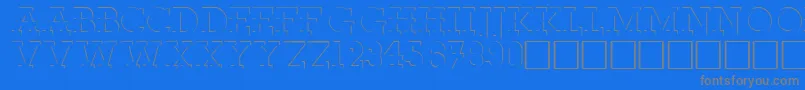 RobertoRegular Font – Gray Fonts on Blue Background