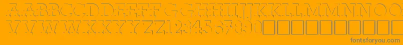 RobertoRegular Font – Gray Fonts on Orange Background