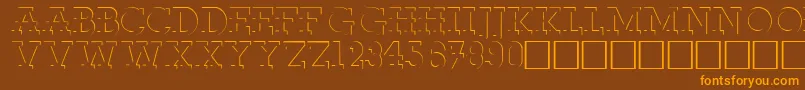 RobertoRegular Font – Orange Fonts on Brown Background