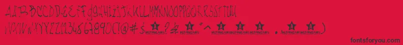 Nachotl Font – Black Fonts on Red Background