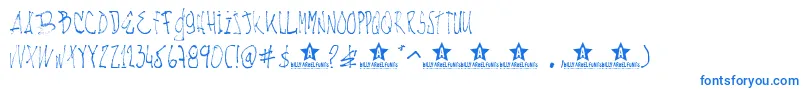 Nachotl Font – Blue Fonts on White Background