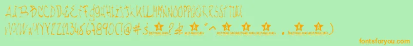 Nachotl Font – Orange Fonts on Green Background