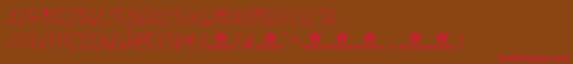 Nachotl Font – Red Fonts on Brown Background
